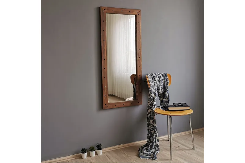 Vespi Dekorationsspegel 50 cm - Valnöt - Inredning - Spegel - Väggspegel