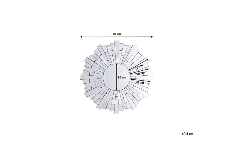 Vire Spegel 70 cm - Silver - Inredning - Spegel - Väggspegel