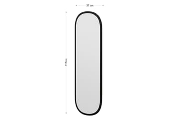 Zeos Spegel 40 cm Rektangulär - Svart - Inredning - Spegel - Väggspegel