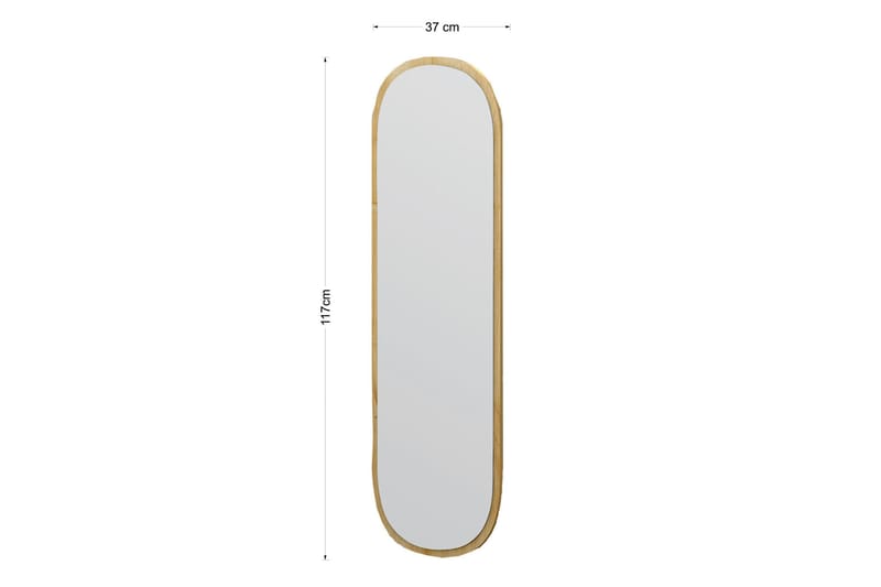 Zeos Spegel 40 cm Rektangulär - Trä/Natur - Inredning - Spegel - Väggspegel