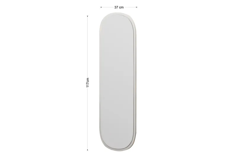 Zeos Spegel 40 cm Rektangulär - Vit - Inredning - Spegel - Väggspegel