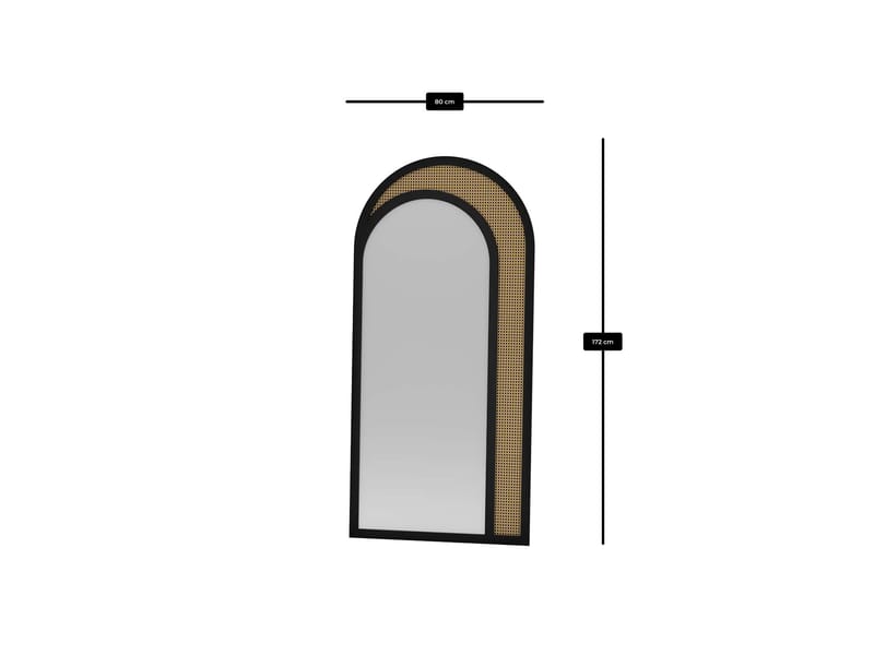 Voran Golvspegel 80x170 cm - Svart - Inredning - Spegel - Golvspegel