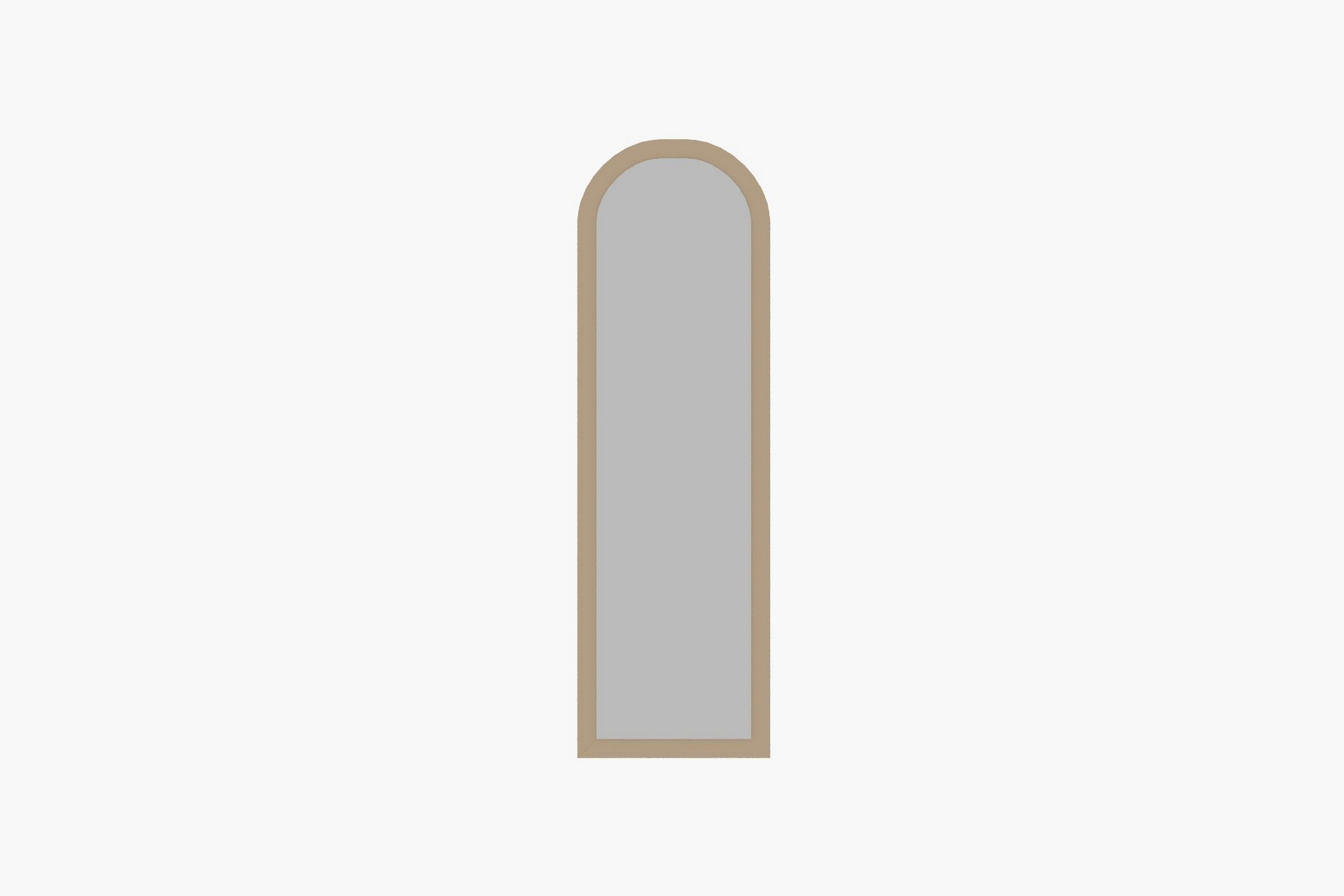 Vägghängd Spegel Rusele Svängd 50 cm Beige
