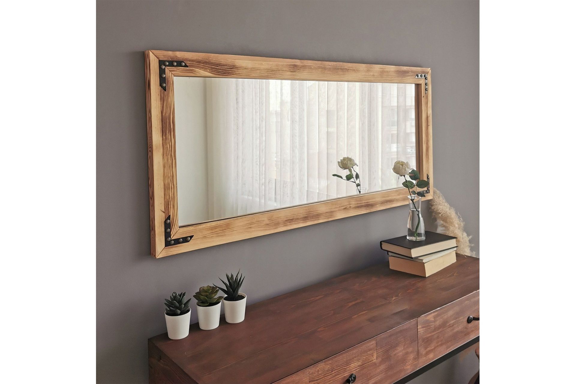 Bakies Dekorationsspegel 110 cm - Valnöt