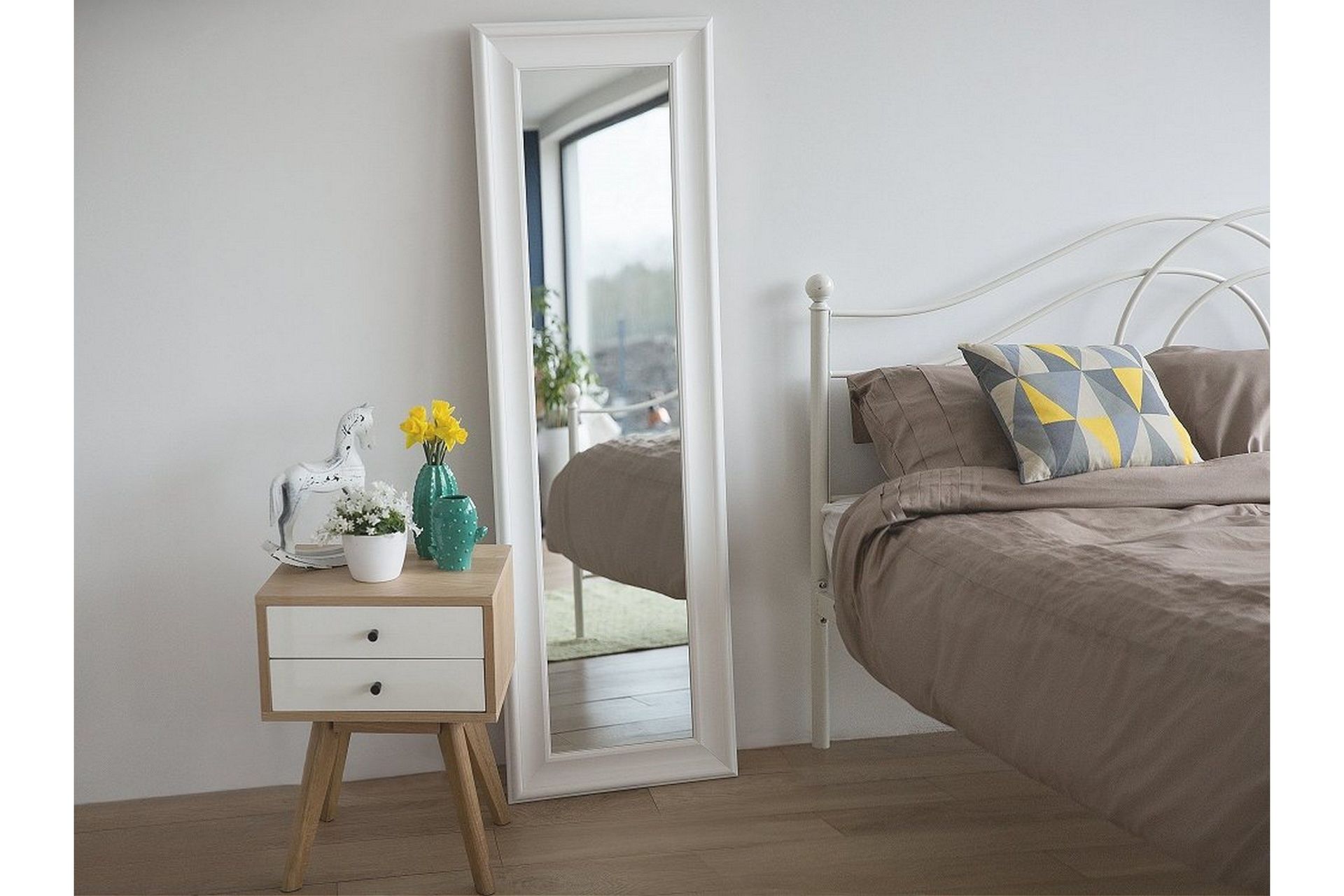 Lunel Spegel 51 cm - Vit