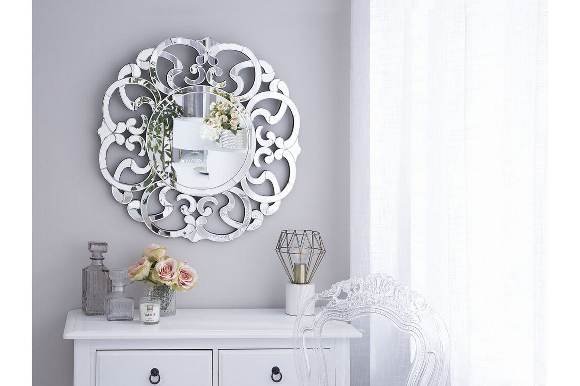 Mornai\| Spegel 70 cm - Silver