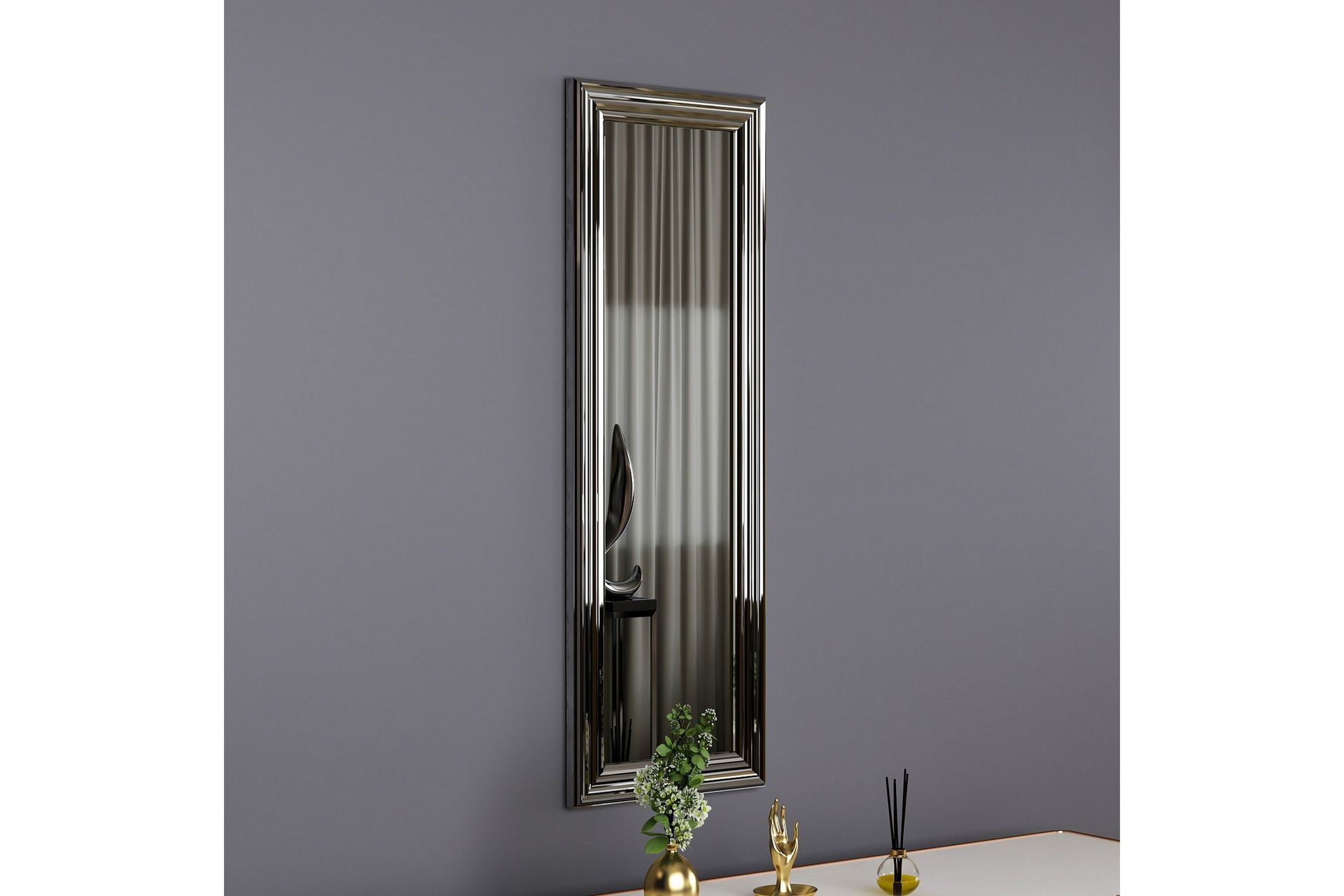 Ozze Spegel 30 cm Rektangulär - Silver