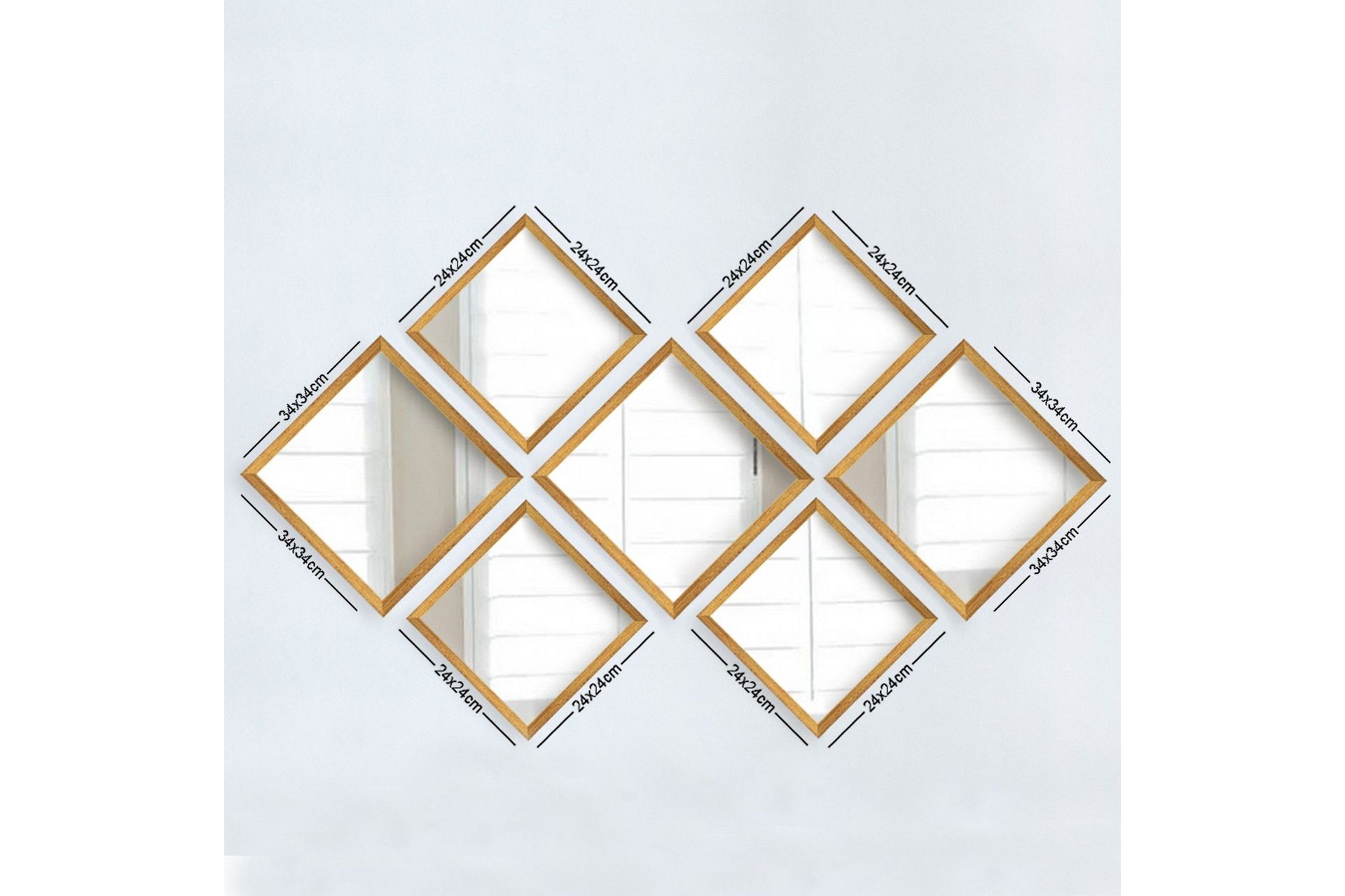 Sarata Spegel - Guld/Silver
