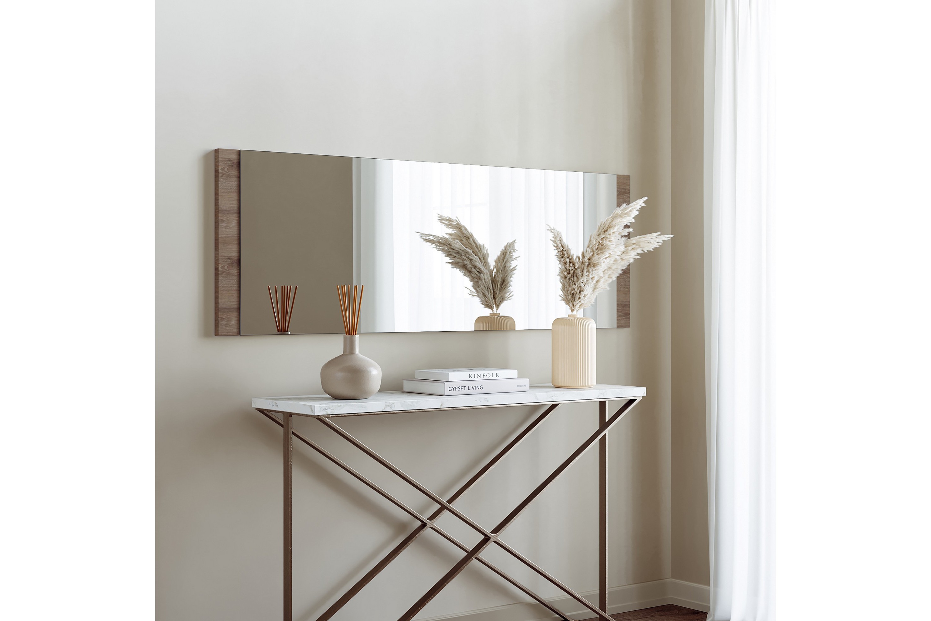Spegel 40x120 cm Valnöt