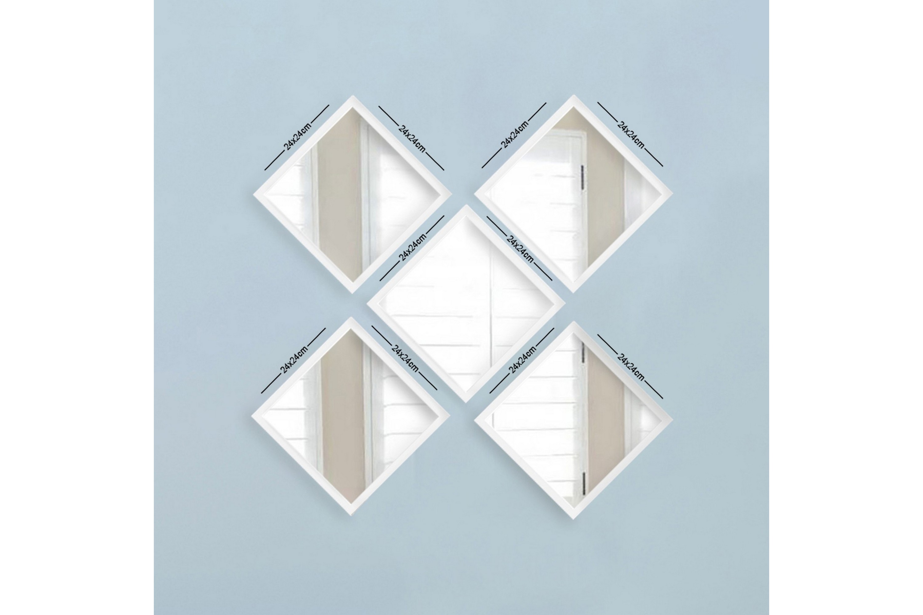 Spegel Velservrook Vit/Silver