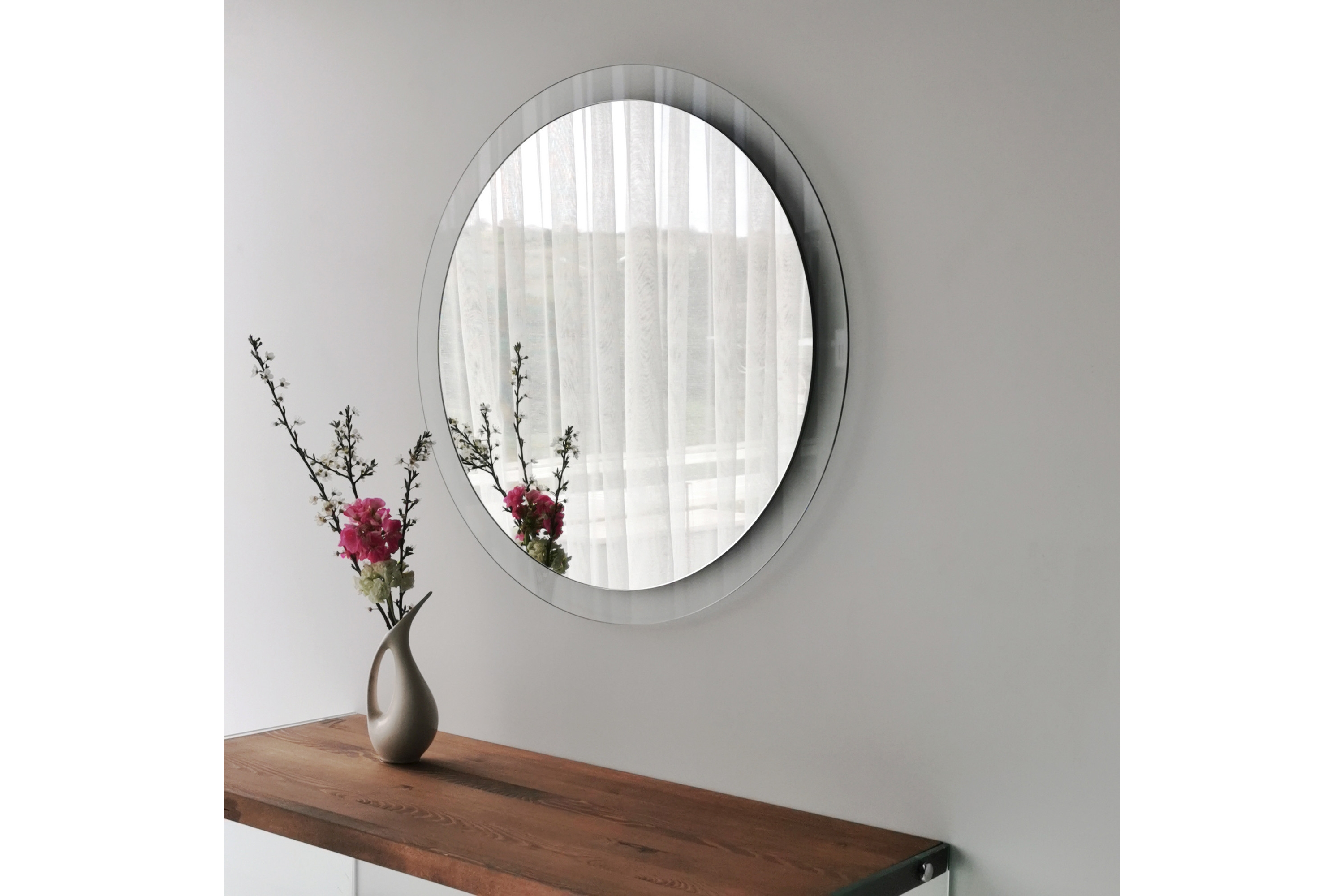 Väggspegel Banize Rund 65 cm Härdat Glas