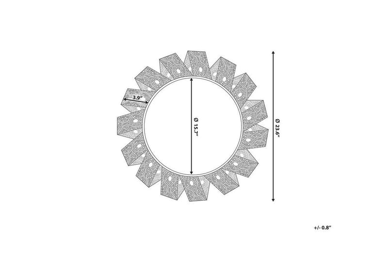 Zatz Spegel Rund 60 cm - Vit - Inredning - Spegel - Hallspegel