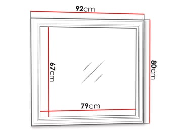 Zeylor Väggspegel 92 cm - beige - Inredning - Spegel - Hallspegel