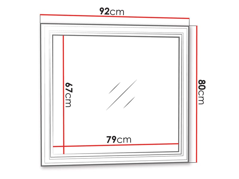 Zeylor Väggspegel 92 cm - beige - Inredning - Spegel - Hallspegel