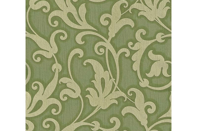 Blommig Tapet Tessuto Ovävd Grön Metallic - AS Creation - Mönstrad tapet - Tapeter sovrum & sovrumstapet - Kökstapeter - Tapeter vardagsrum