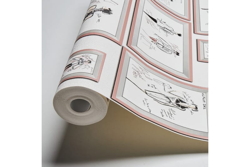 Designer Tapet Sketch by Karl Lagerf - AS Creation - Mönstrad tapet - Tapeter vardagsrum - Kökstapeter - Tapeter sovrum & sovrumstapet