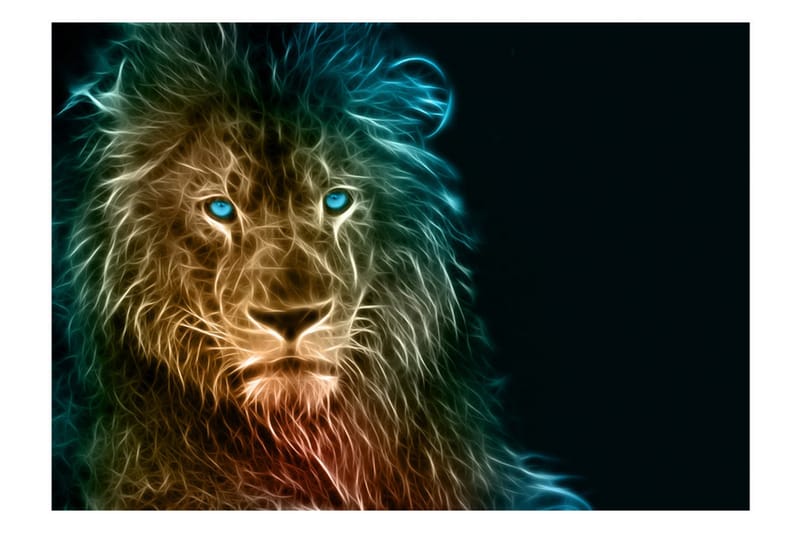 Fototapet Abstract Lion 350x245 - Artgeist sp. z o. o. - Tapeter vardagsrum - Tapeter sovrum & sovrumstapet - Kökstapeter - Fototapet