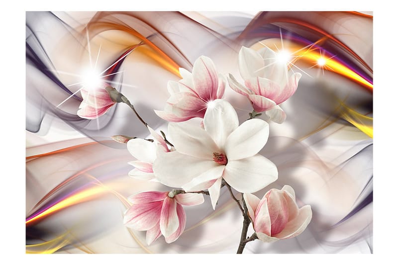 Fototapet Artistic Magnolias 250x175 - Artgeist sp. z o. o. - Tapeter vardagsrum - Fototapet - Kökstapeter - Tapeter sovrum & sovrumstapet