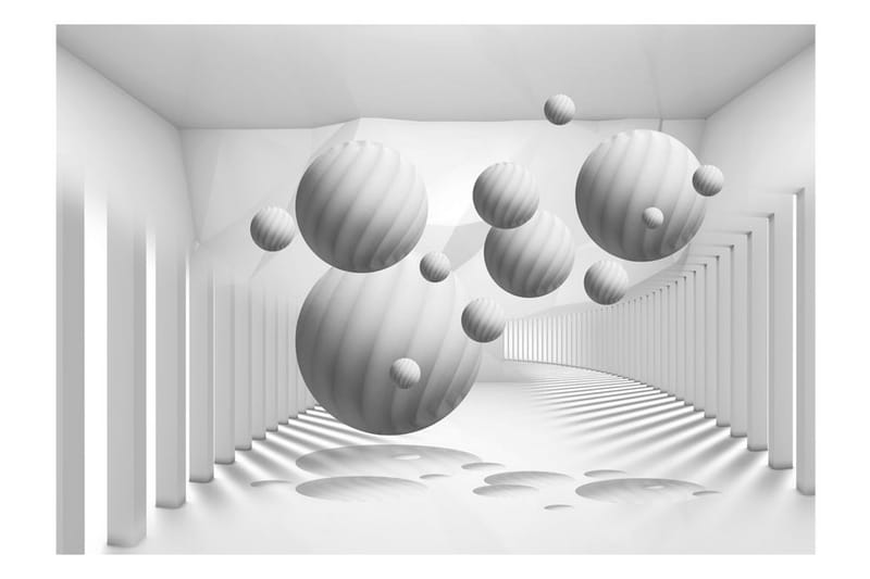Fototapet Balls In White 100x70 - Artgeist sp. z o. o. - Tapeter vardagsrum - Fototapet - Kökstapeter - Tapeter sovrum & sovrumstapet