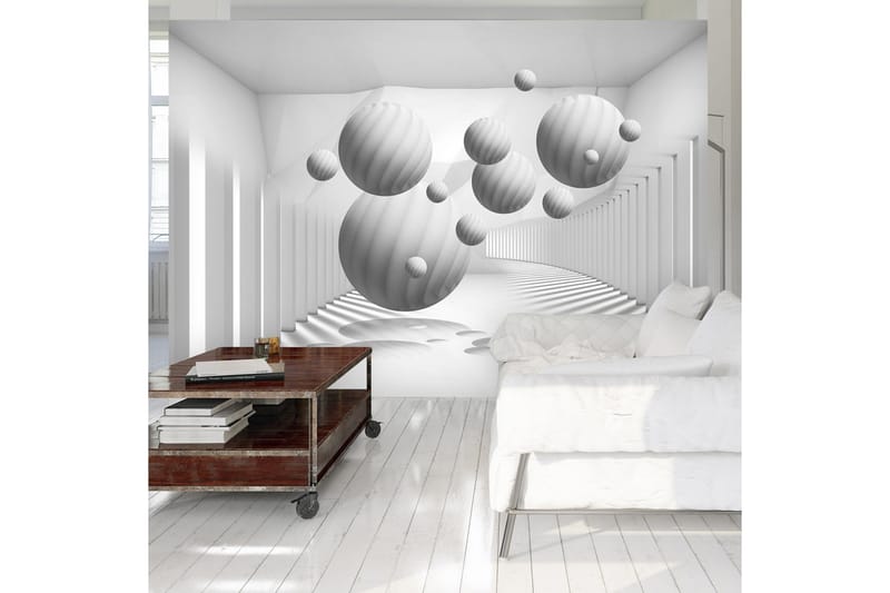 Fototapet Balls In White 150x105 - Artgeist sp. z o. o. - Tapeter vardagsrum - Fototapet - Kökstapeter - Tapeter sovrum & sovrumstapet