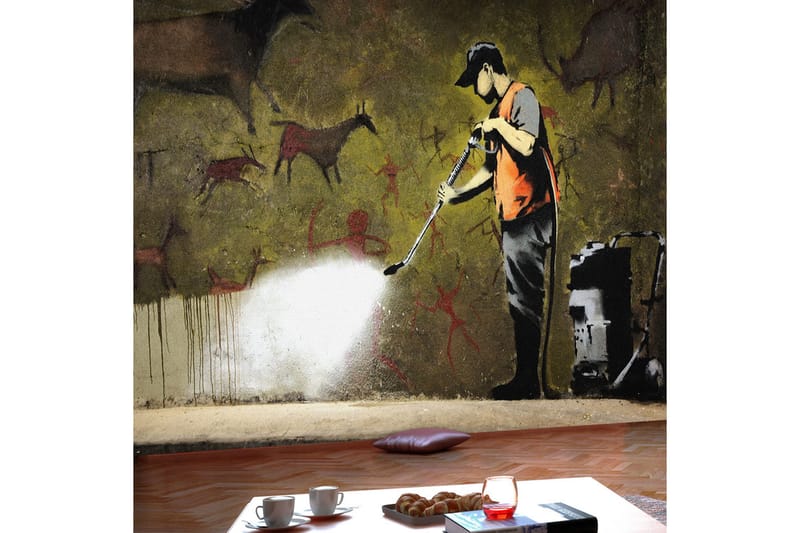 Fototapet Banksy Cave Painting 300x210 - Artgeist sp. z o. o. - Tapeter vardagsrum - Fototapet - Kökstapeter - Tapeter sovrum & sovrumstapet