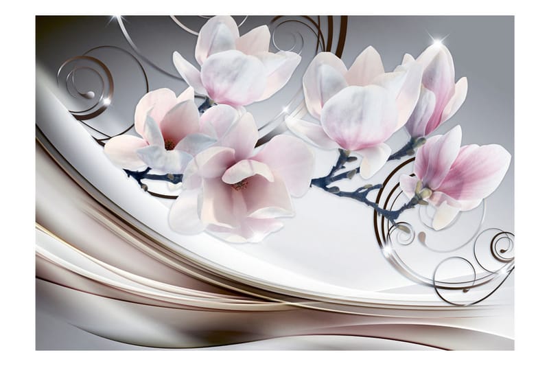 Fototapet Beauty Of Magnolia 150x105 - Artgeist sp. z o. o. - Tapeter vardagsrum - Fototapet - Kökstapeter - Tapeter sovrum & sovrumstapet