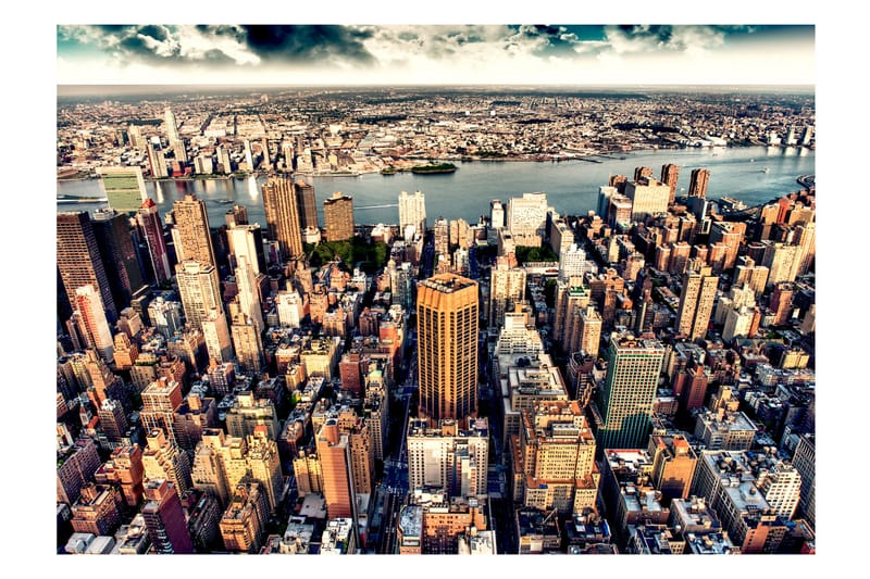 Fototapet Bird's Eye View Of New York 200x140 - Artgeist sp. z o. o. - Tapeter vardagsrum - Fototapet - Kökstapeter - Tapeter sovrum & sovrumstapet