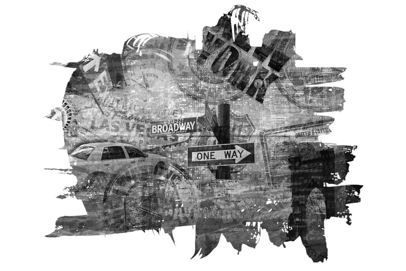 Fototapet Black-And-White New York Collage 250x193 - Artgeist sp. z o. o. - Tapeter vardagsrum - Fototapet - Kökstapeter - Tapeter sovrum & sovrumstapet
