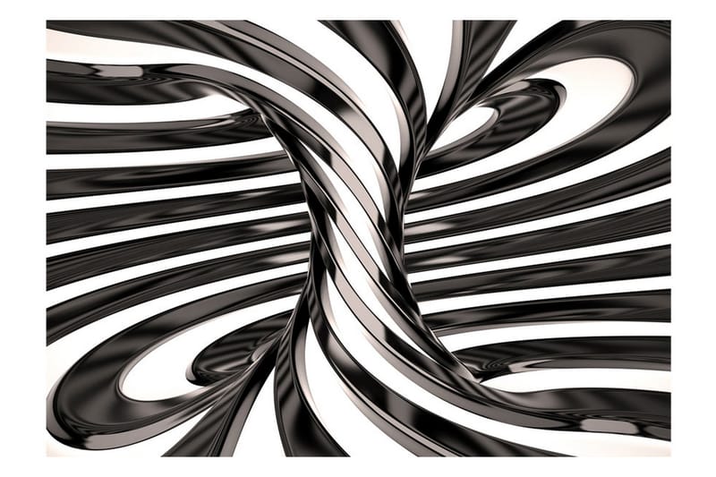 Fototapet Black And White Swirl 100x70 - Artgeist sp. z o. o. - Tapeter vardagsrum - Fototapet - Kökstapeter - Tapeter sovrum & sovrumstapet