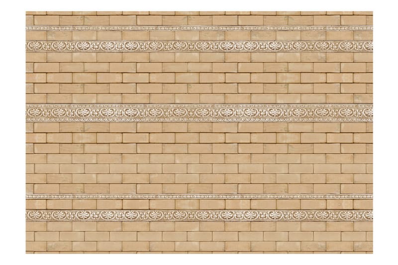 Fototapet Brick With Ornaments 300x210 - Artgeist sp. z o. o. - Tapeter vardagsrum - Fototapet - Kökstapeter - Tapeter sovrum & sovrumstapet