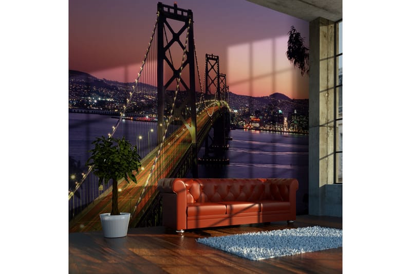 Fototapet Charming Evening In San Francisco 200x154 - Artgeist sp. z o. o. - Tapeter vardagsrum - Tapeter sovrum & sovrumstapet - Kökstapeter - Fototapet