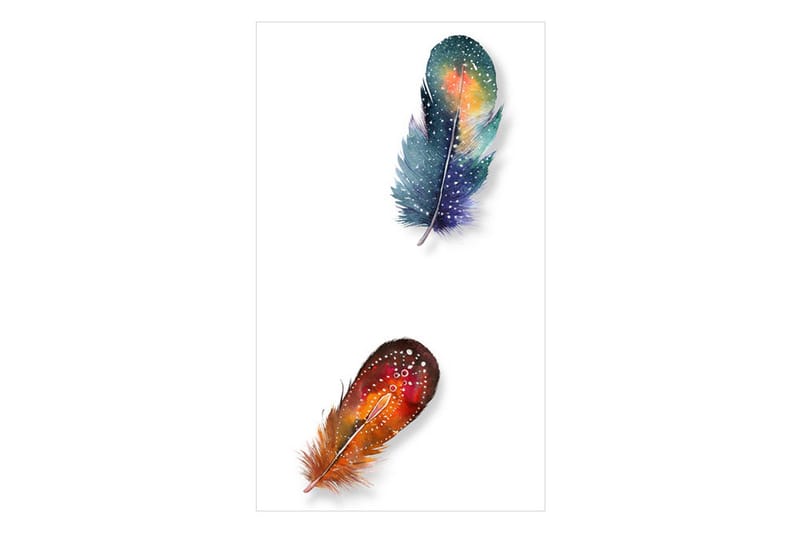 Fototapet Colorful Feathers 50x1000 - Artgeist sp. z o. o. - Tapeter vardagsrum - Fototapet - Kökstapeter - Tapeter sovrum & sovrumstapet