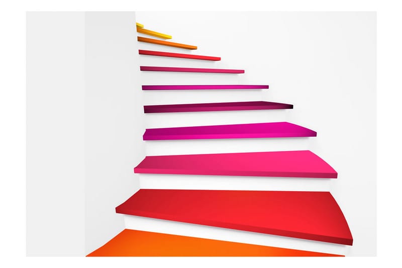 Fototapet Colorful Stairs 100x70 - Artgeist sp. z o. o. - Tapeter vardagsrum - Fototapet - Kökstapeter - Tapeter sovrum & sovrumstapet