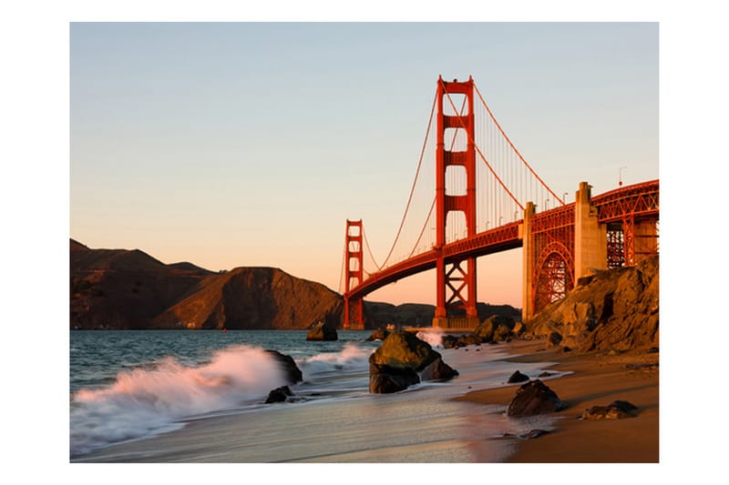 Fototapet Golden Gate Bridge Sunset San Francisco 250x193 - Artgeist sp. z o. o. - Tapeter vardagsrum - Fototapet - Kökstapeter - Tapeter sovrum & sovrumstapet