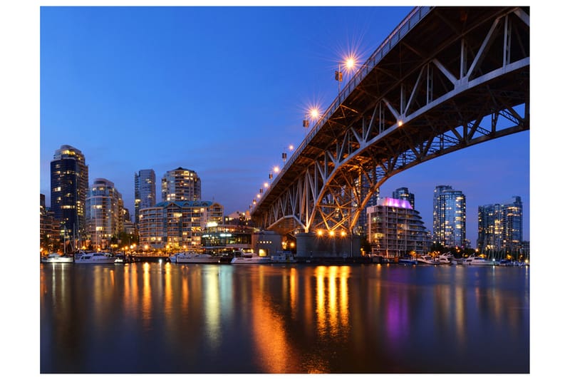 Fototapet Granville Bridge Vancouver Canada 200x154 - Artgeist sp. z o. o. - Tapeter vardagsrum - Fototapet - Kökstapeter - Tapeter sovrum & sovrumstapet