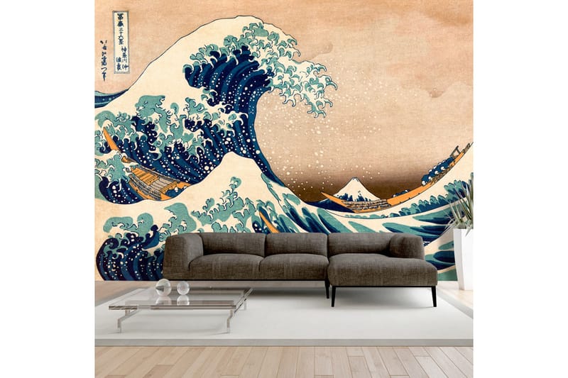 Fototapet Hokusai The Great Wave Off Kanagawa 150x105 - Artgeist sp. z o. o. - Tapeter vardagsrum - Fototapet - Kökstapeter - Tapeter sovrum & sovrumstapet
