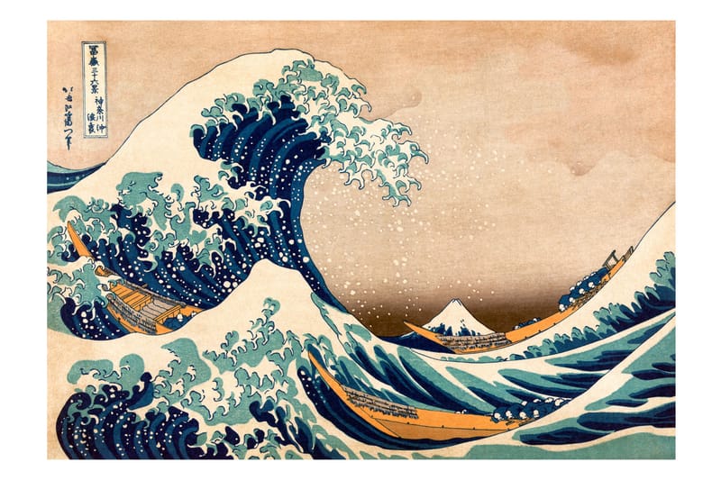 Fototapet Hokusai The Great Wave Off Kanagawa 150x105 - Artgeist sp. z o. o. - Tapeter vardagsrum - Tapeter sovrum & sovrumstapet - Kökstapeter - Fototapet