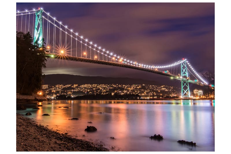Fototapet Lions Gate Bridge Vancouver Canada 200x154 - Artgeist sp. z o. o. - Tapeter vardagsrum - Fototapet - Kökstapeter - Tapeter sovrum & sovrumstapet