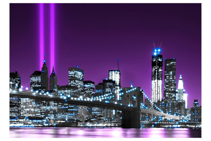 Fototapet Luminous Manhattan 300x210 - Artgeist sp. z o. o. - Tapeter vardagsrum - Fototapet - Kökstapeter - Tapeter sovrum & sovrumstapet