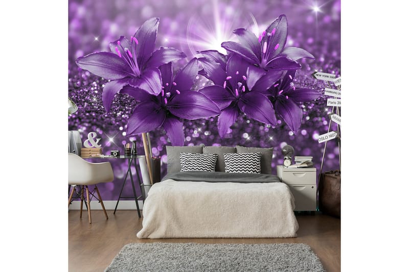 Fototapet Masterpiece Of Purple 300x210 - Artgeist sp. z o. o. - Tapeter vardagsrum - Fototapet - Kökstapeter - Tapeter sovrum & sovrumstapet