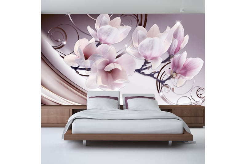 Fototapet Meet The Magnolias 150x105 - Artgeist sp. z o. o. - Tapeter vardagsrum - Fototapet - Kökstapeter - Tapeter sovrum & sovrumstapet