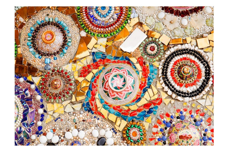 Fototapet Moroccan Mosaic 300x210 - Artgeist sp. z o. o. - Tapeter vardagsrum - Fototapet - Kökstapeter - Tapeter sovrum & sovrumstapet