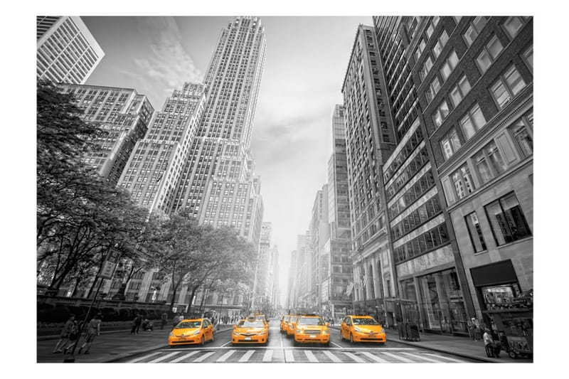 Fototapet New York Yellow Taxis 300x210 - Artgeist sp. z o. o. - Tapeter vardagsrum - Tapeter sovrum & sovrumstapet - Kökstapeter - Fototapet