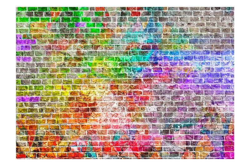 Fototapet Rainbow Wall 150x105 - Artgeist sp. z o. o. - Tapeter vardagsrum - Fototapet - Kökstapeter - Tapeter sovrum & sovrumstapet