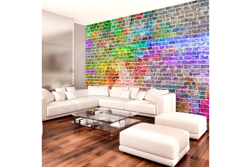 Fototapet Rainbow Wall 300x210 - Artgeist sp. z o. o. - Tapeter vardagsrum - Fototapet - Kökstapeter - Tapeter sovrum & sovrumstapet