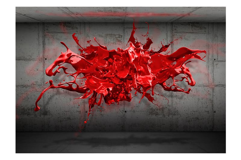 Fototapet Red Ink Blot 250x175 - Artgeist sp. z o. o. - Tapeter vardagsrum - Fototapet - Kökstapeter - Tapeter sovrum & sovrumstapet