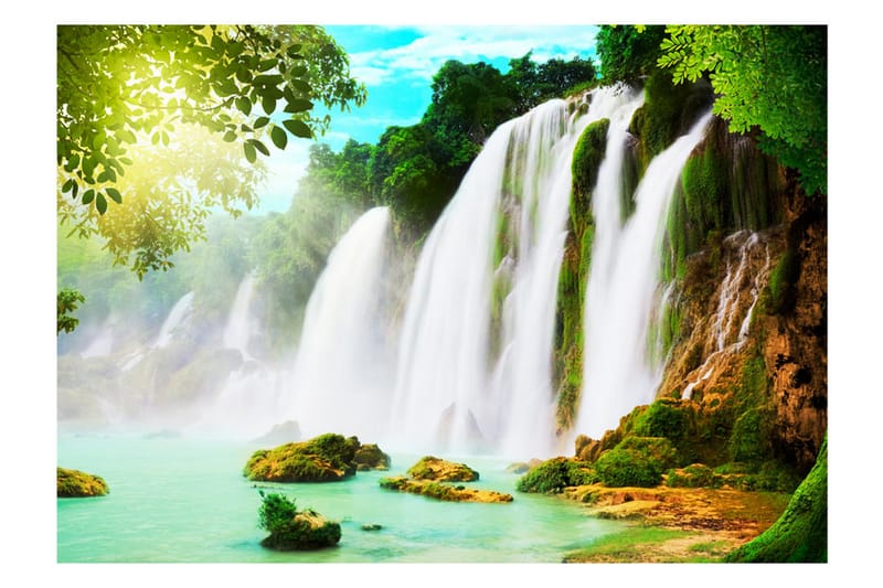 Fototapet The Beauty Of Nature Waterfall 150x105 - Artgeist sp. z o. o. - Tapeter vardagsrum - Fototapet - Kökstapeter - Tapeter sovrum & sovrumstapet