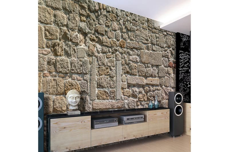 Fototapet Wall From Stones 300x210 - Artgeist sp. z o. o. - Tapeter vardagsrum - Fototapet - Kökstapeter - Tapeter sovrum & sovrumstapet