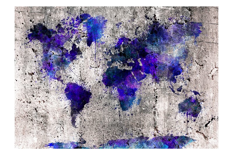Fototapet World Map Ink Blots 350x245 - Artgeist sp. z o. o. - Tapeter vardagsrum - Fototapet - Kökstapeter - Tapeter sovrum & sovrumstapet