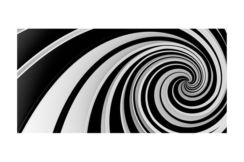 Fototapet XXL Black And White Swirl 550x270 - Artgeist sp. z o. o. - Tapeter vardagsrum - Fototapet - Kökstapeter - Tapeter sovrum & sovrumstapet